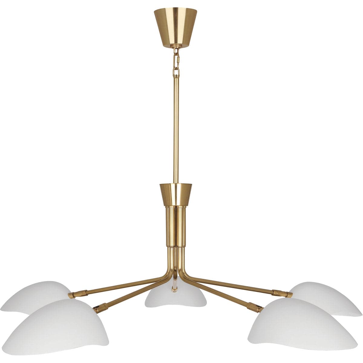 Rico Espinet Racer Chandelier-Robert Abbey Fine Lighting-ABBEY-W1522-ChandeliersModern Brass / White-2-France and Son