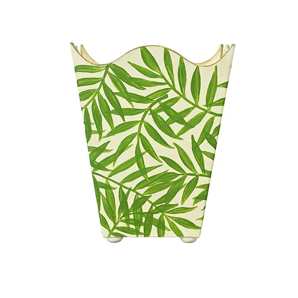 Green Leaf Wastebasket