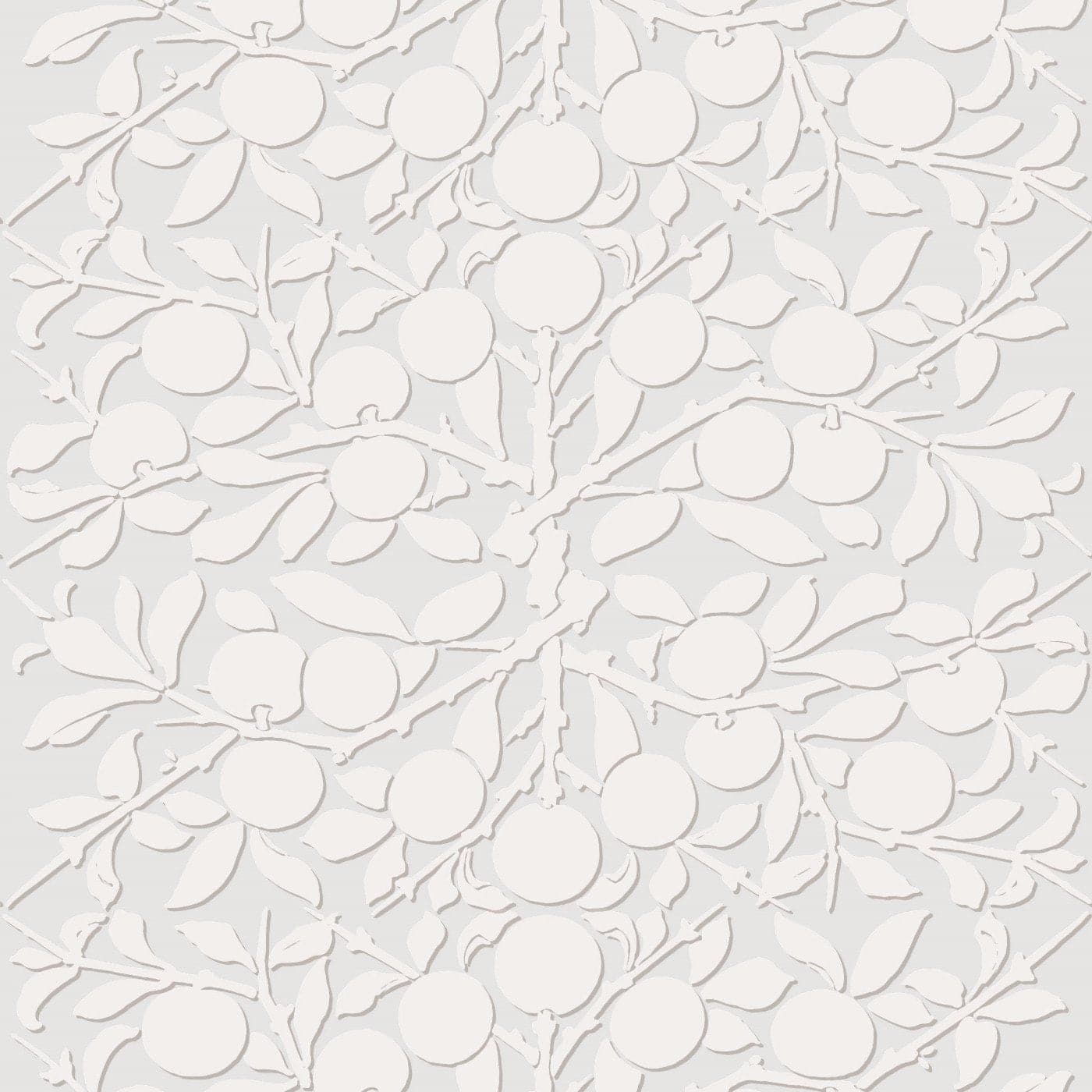 Peach On The Vine Wallpaper-Mitchell Black-MITCHB-WC320-2-PM-10-Wall DecorPatterns Silver-Premium Matte Paper-2-France and Son