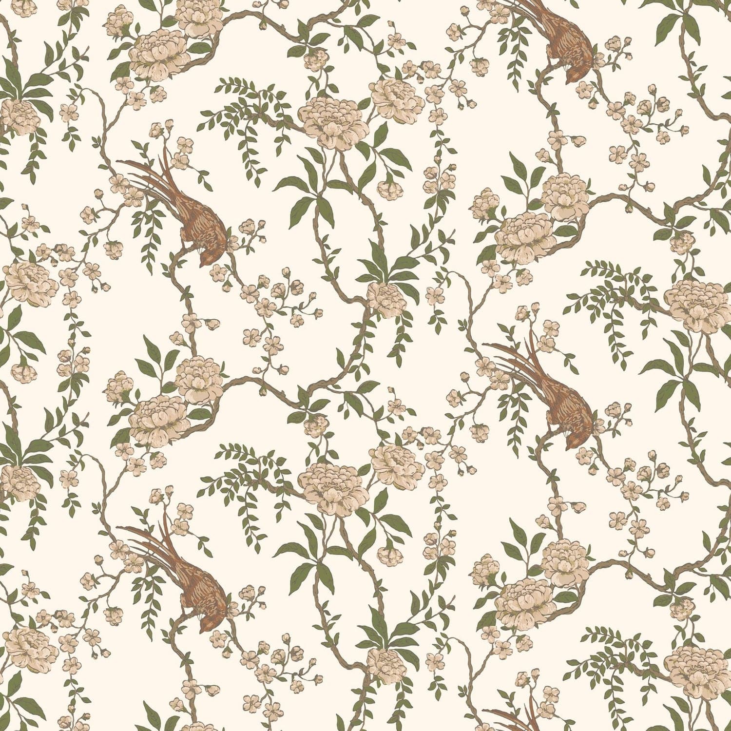 Birdsong Wallpaper-Mitchell Black-MITCHB-WC404-3-PM-10-Wall DecorPatterns Muslin-Premium Matte Paper-9-France and Son