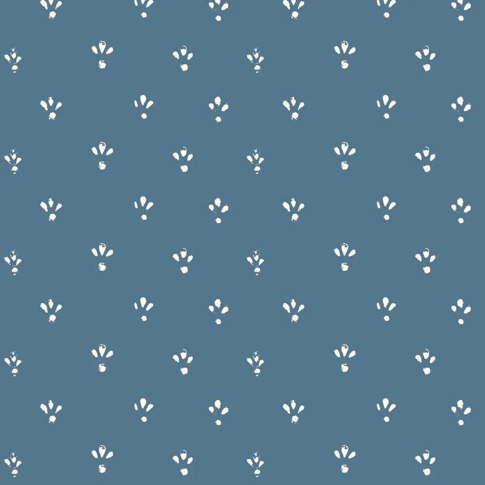 Fleur Wallpaper-Mitchell Black-MITCHB-WC413-BS-PM-10-Wall DecorPatterns Blue Salt-Premium Matte Paper-5-France and Son