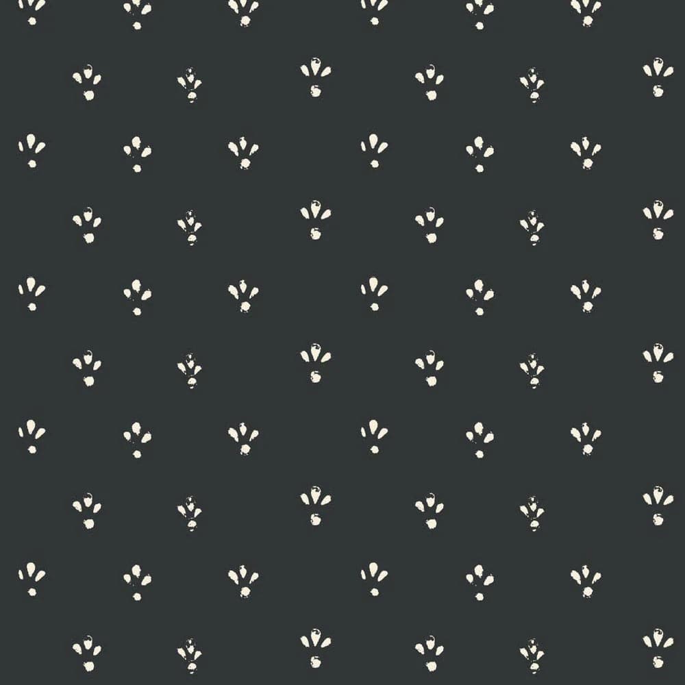 Fleur Wallpaper-Mitchell Black-MITCHB-WC413-SB-PM-10-Wall DecorPatterns Soot Black-Premium Matte Paper-9-France and Son