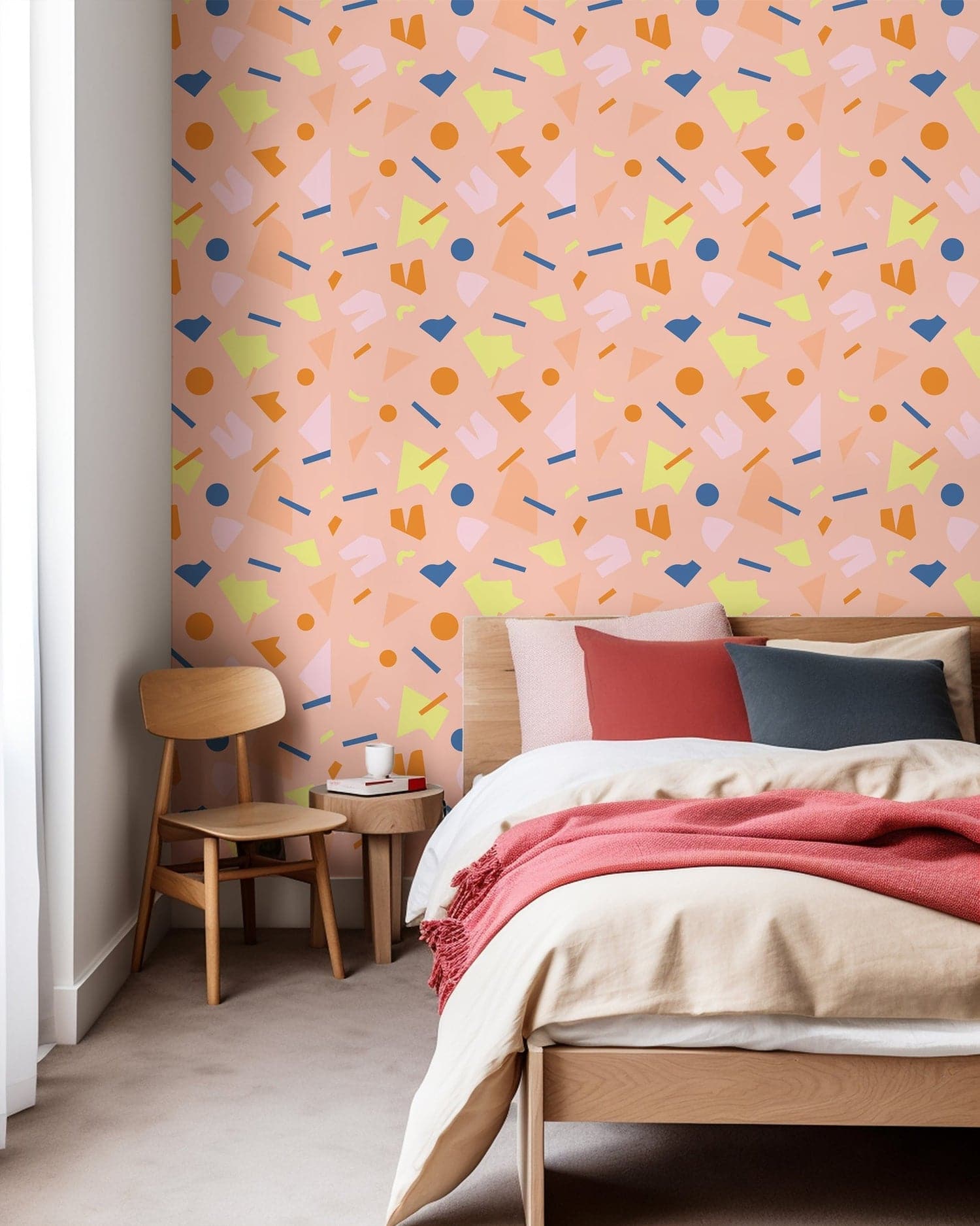 Shapes Wallpaper-Mitchell Black-MITCHB-WCPK106-BL-PM-10-Wall PaperPatterns Blue-Premium Matte Paper-4-France and Son