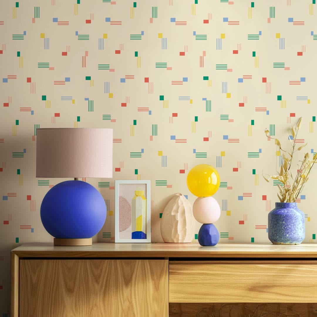 Shapes Wallpaper-Mitchell Black-MITCHB-WCPK106-BL-PM-10-Wall PaperPatterns Blue-Premium Matte Paper-7-France and Son