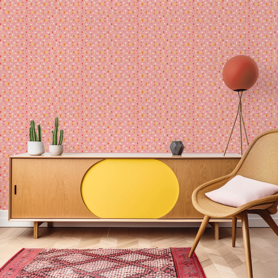 Chips Wallpaper-Mitchell Black-MITCHB-WCPK108-ME-PM-10-Wall PaperPatterns Melon-Premium Matte Paper-3-France and Son