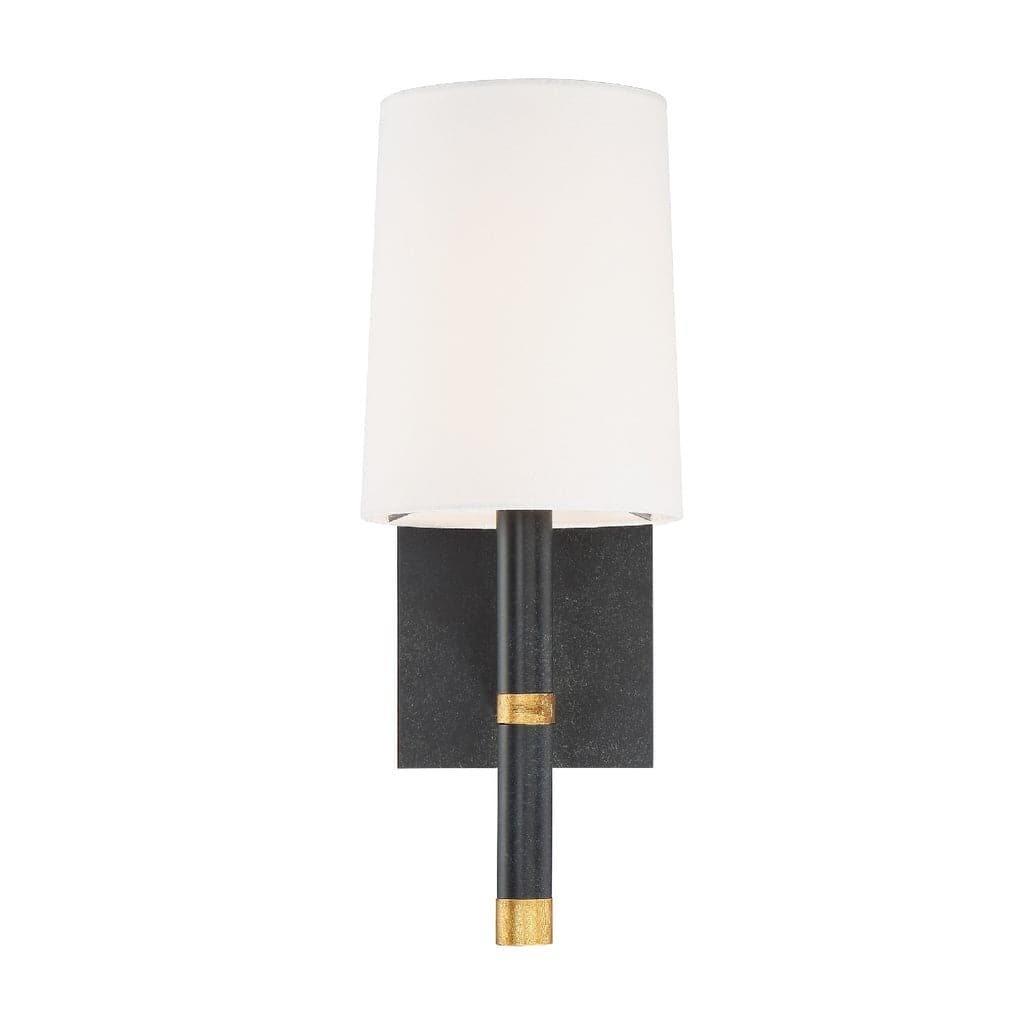 Weston 1 Light Wall Mount-Crystorama Lighting Company-CRYSTO-WES-9901-BK-GA-Wall Lighting-3-France and Son