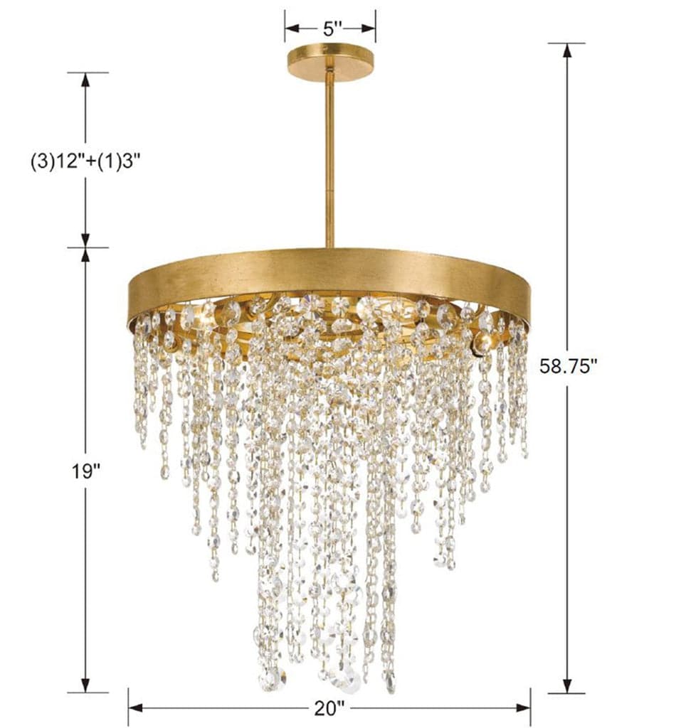 Winham 5 Light Crystal Chandelier-Crystorama Lighting Company-CRYSTO-WIN-615-GA-CL-MWP-Chandeliers-6-France and Son