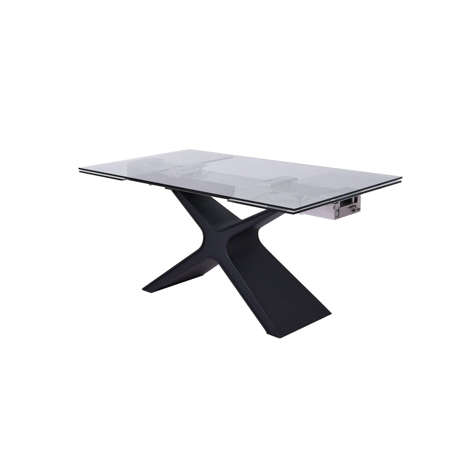 West Extendable Dining Table-Whiteline Modern Living-WHITELINE-DT1716-BLK-Dining Tables-4-France and Son