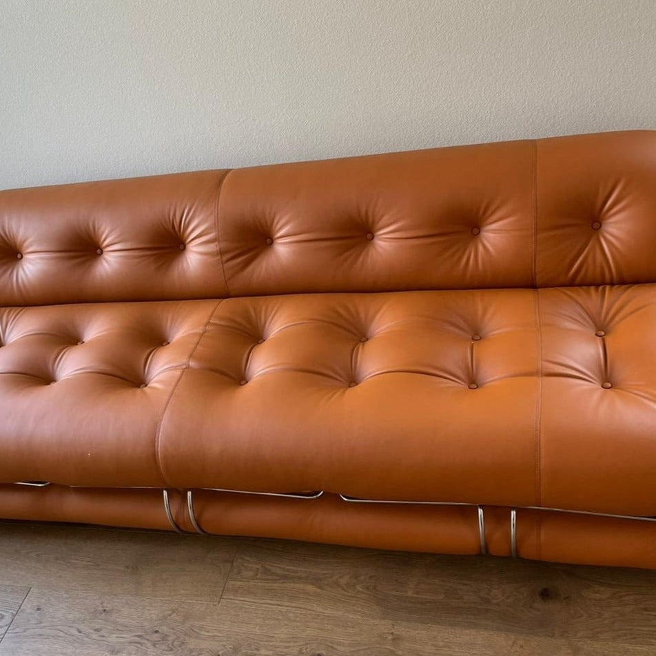 Scarpa Sofa - Tan Leather-France & Son-FYS0783BRN-Sofas-6-France and Son