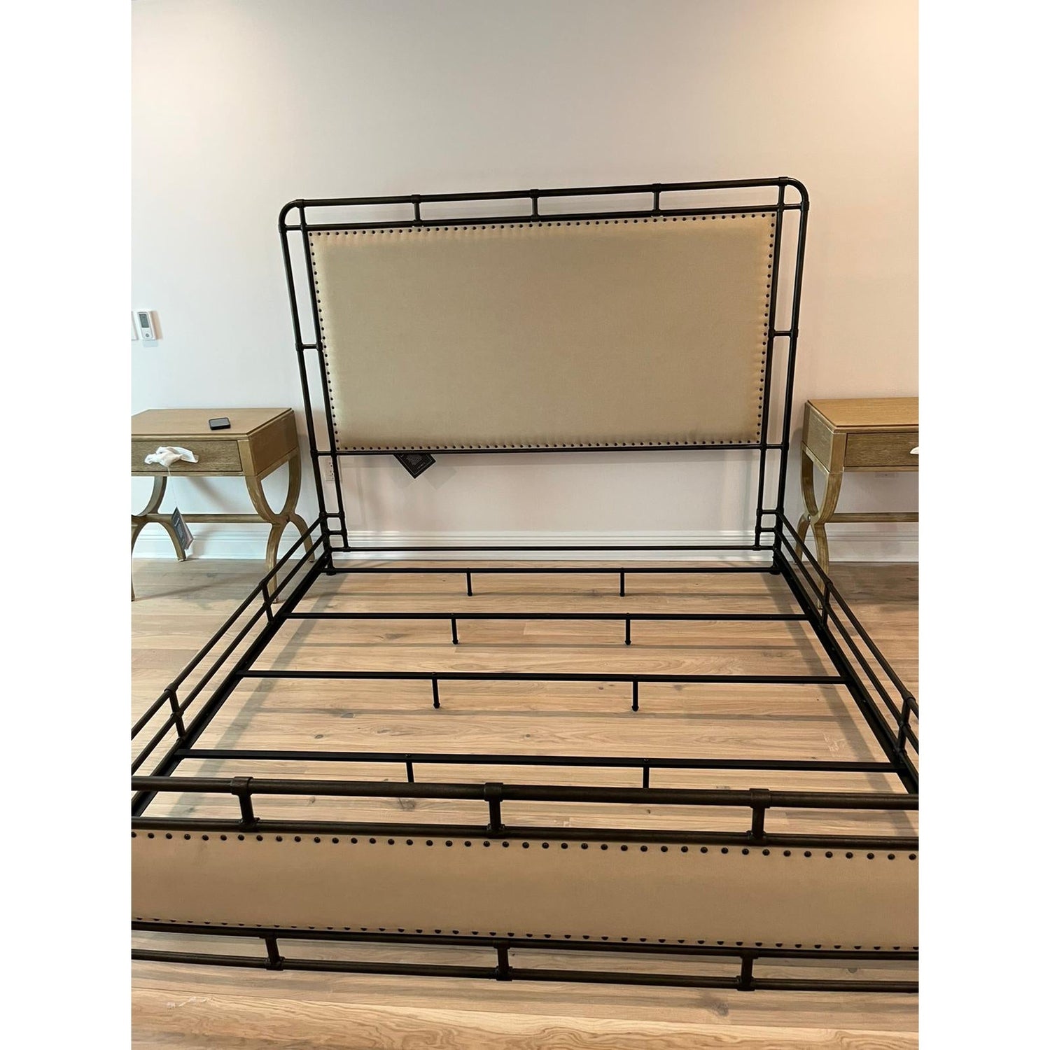 S Slumbr Metal Upholstered Bed-Hooker-HOOKER-5388-90266-BedsKing-5-France and Son