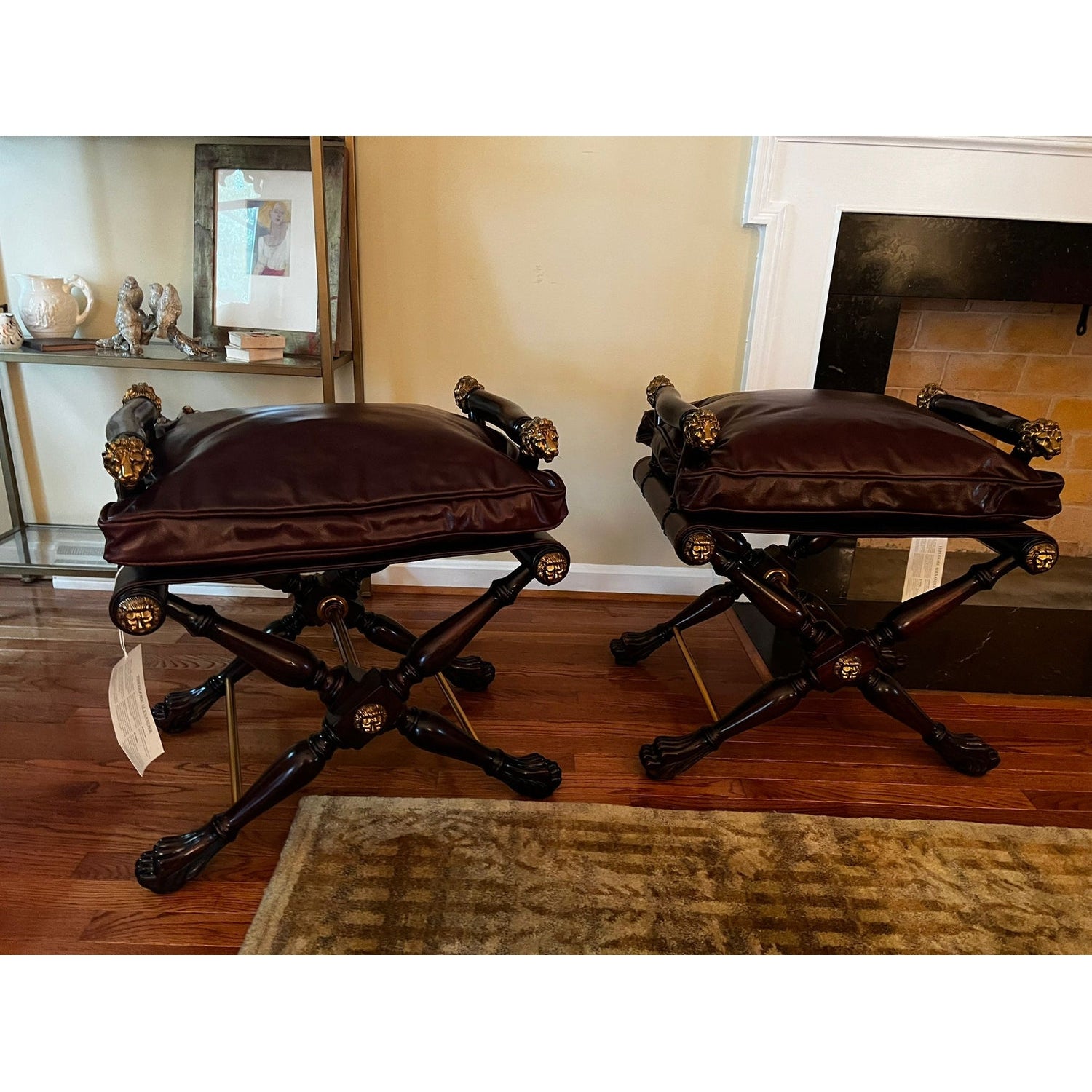 The Director's Stool-Theodore Alexander-THEO-4400-180DC-Stools & Ottomans-6-France and Son