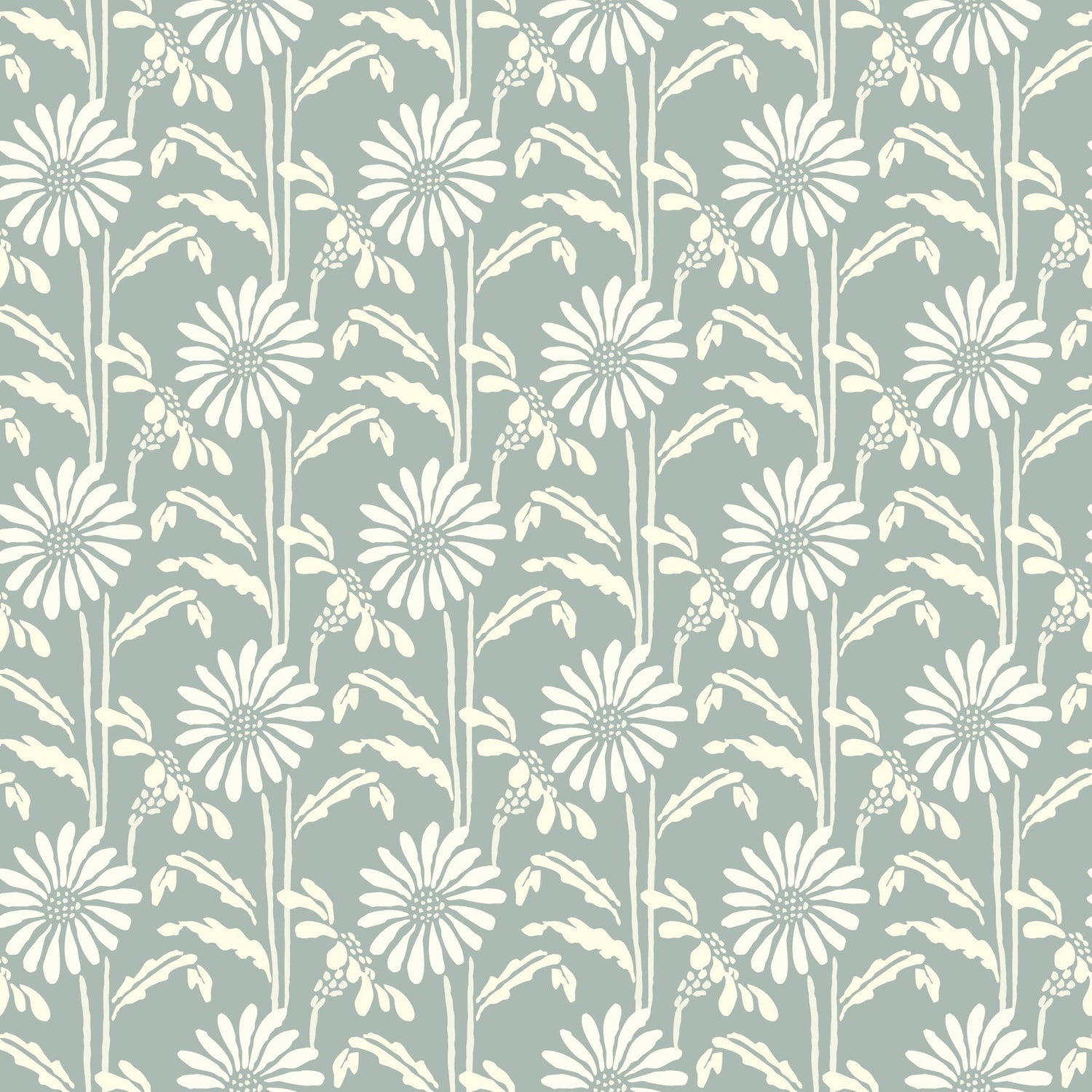 Woodland Bloom Wallpaper-Mitchell Black-MITCHB-WC407-PA-PM-10-Wall DecorPatterns Powder Ash-Premium Matte Paper-7-France and Son