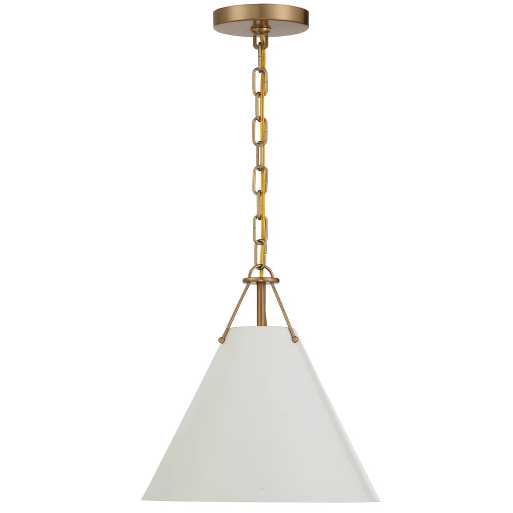 Xavier 1 Light Pendant-Crystorama Lighting Company-CRYSTO-XAV-B8301-MK-PendantsMatte Black-4-France and Son