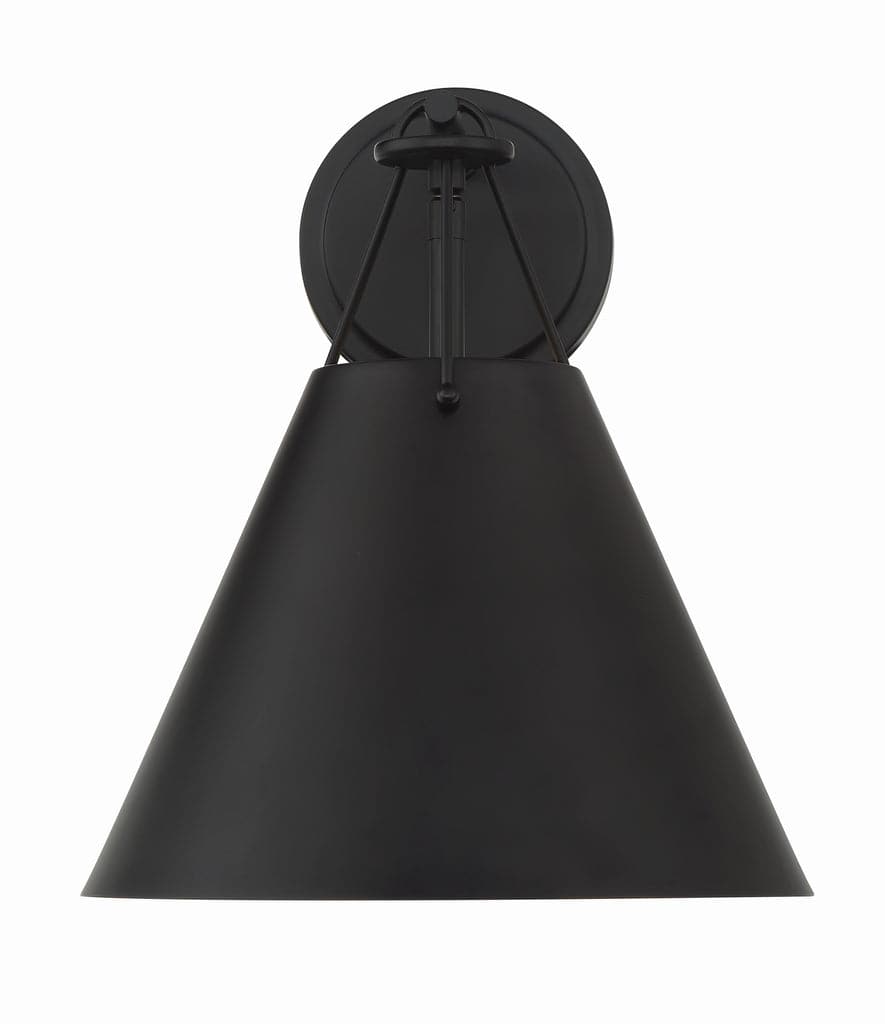 Xavier 1 Light Task Sconce-Crystorama Lighting Company-CRYSTO-XAV-B8311-MK-Wall LightingMatte Black-2-France and Son