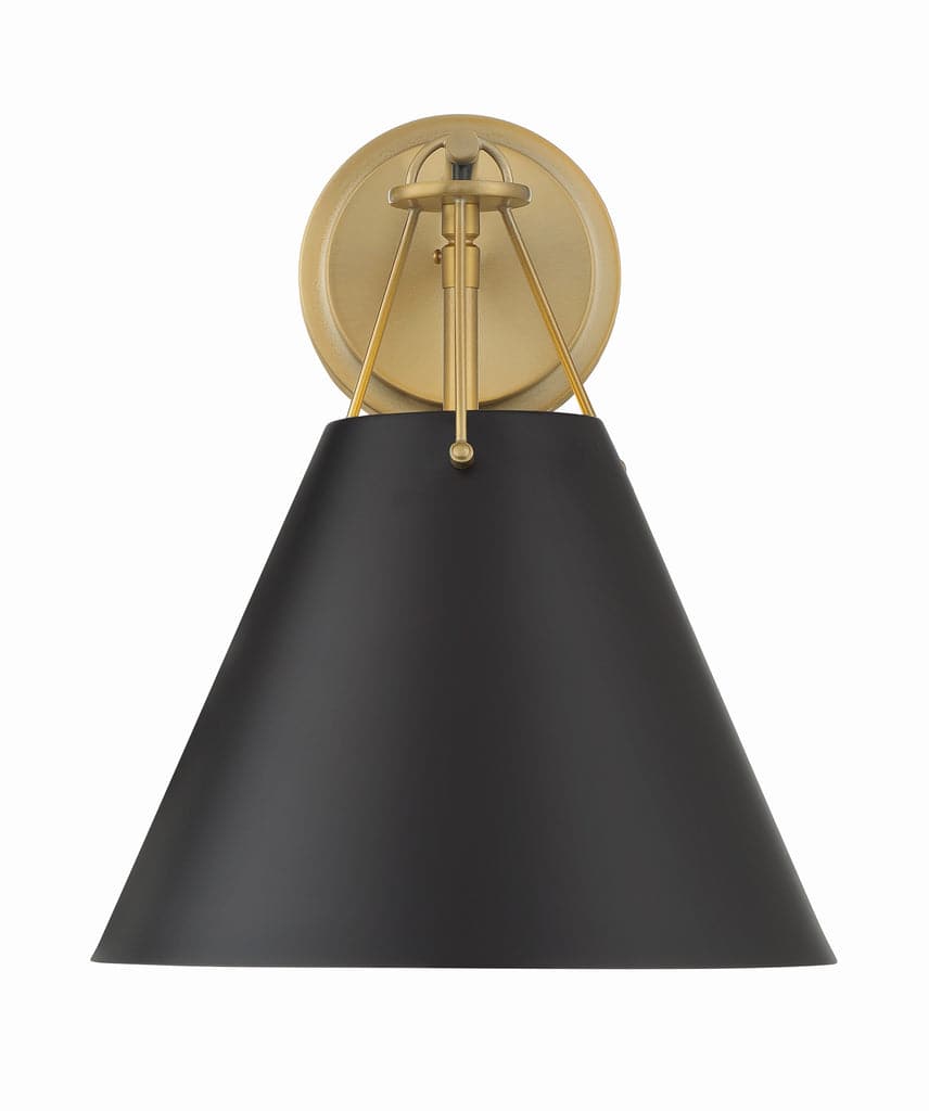 Xavier 1 Light Task Sconce-Crystorama Lighting Company-CRYSTO-XAV-B8311-MK-Wall LightingMatte Black-6-France and Son