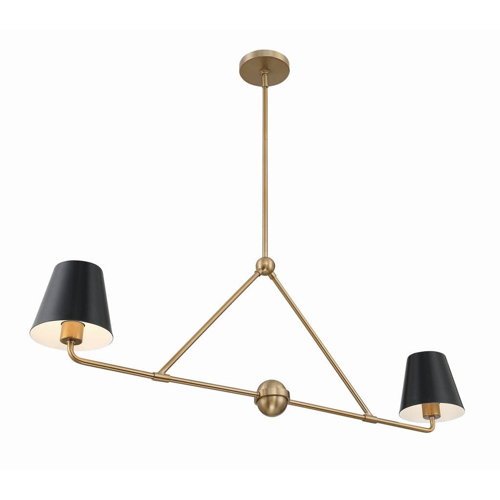 Xavier 2 Light Chandelier-Crystorama Lighting Company-CRYSTO-XAV-B9302-MK-ChandeliersBlack-6-France and Son