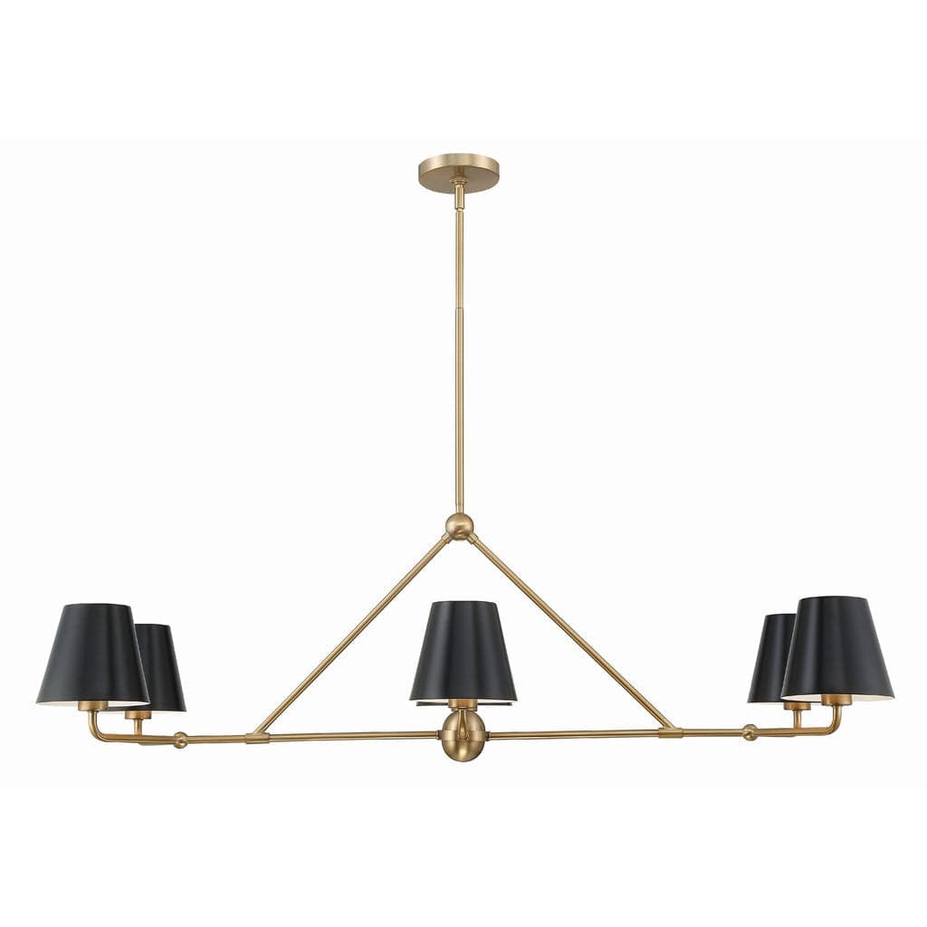 Xavier 6 Light Chandelier-Crystorama Lighting Company-CRYSTO-XAV-B9306-MK-ChandeliersMatte Black-4-France and Son