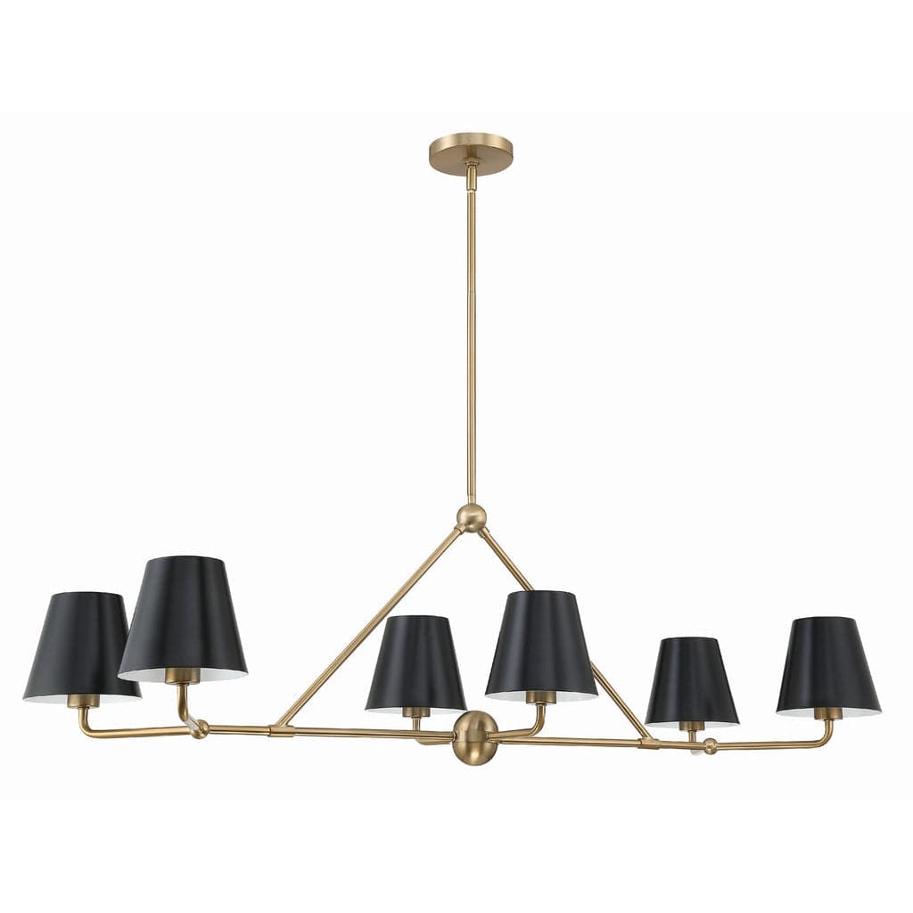 Xavier 6 Light Chandelier-Crystorama Lighting Company-CRYSTO-XAV-B9306-VG-ChandeliersVibrant Gold-5-France and Son