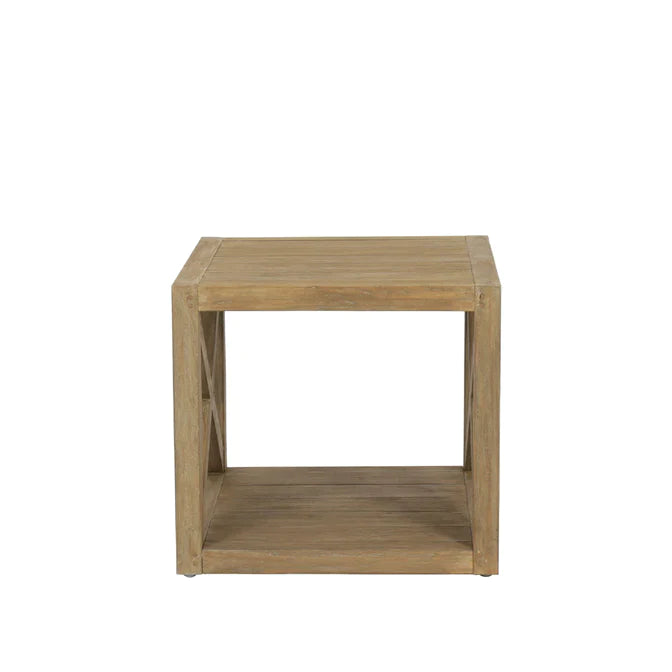 Coastal Teak “X” End Table-Sunset West-SUNSET-5501-XET-Side Tables-2-France and Son