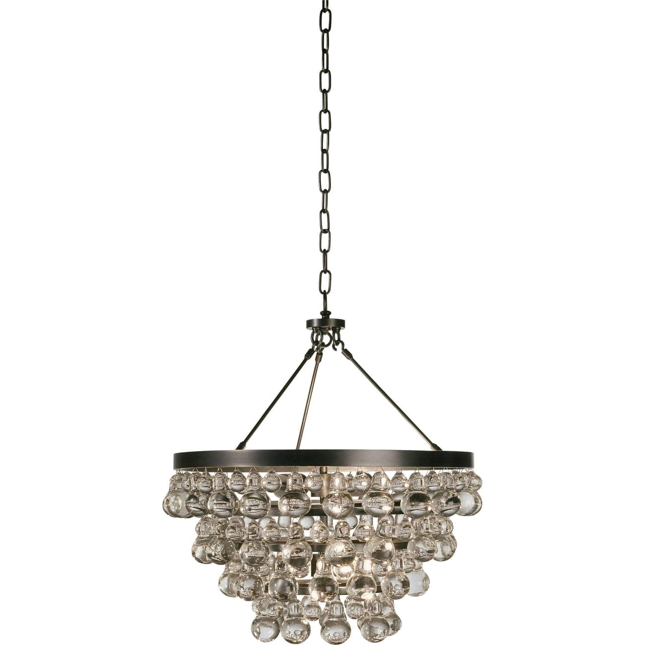 Bling 4 Light Chandelier-Robert Abbey Fine Lighting-ABBEY-Z1000-ChandeliersDeep Patina Bronze-2-France and Son