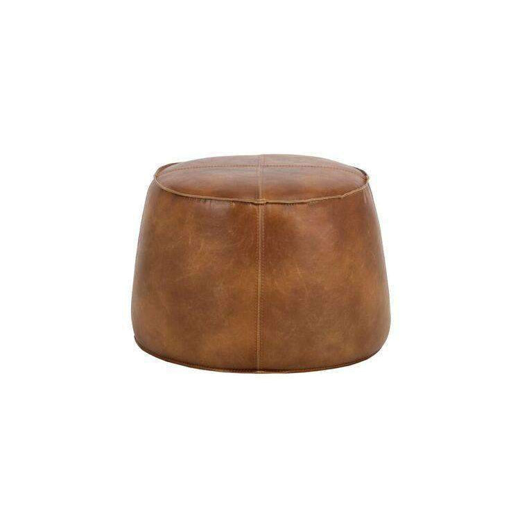 Mitchell Ottoman-Sunpan-SUNPAN-102833-Stools & OttomansDark Brown-4-France and Son