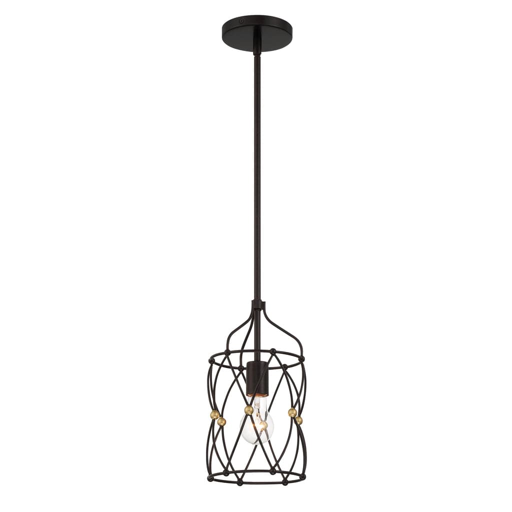 Zucca 1 Light Pendant-Crystorama Lighting Company-CRYSTO-ZUC-A9031-EB-GA-Pendants-2-France and Son