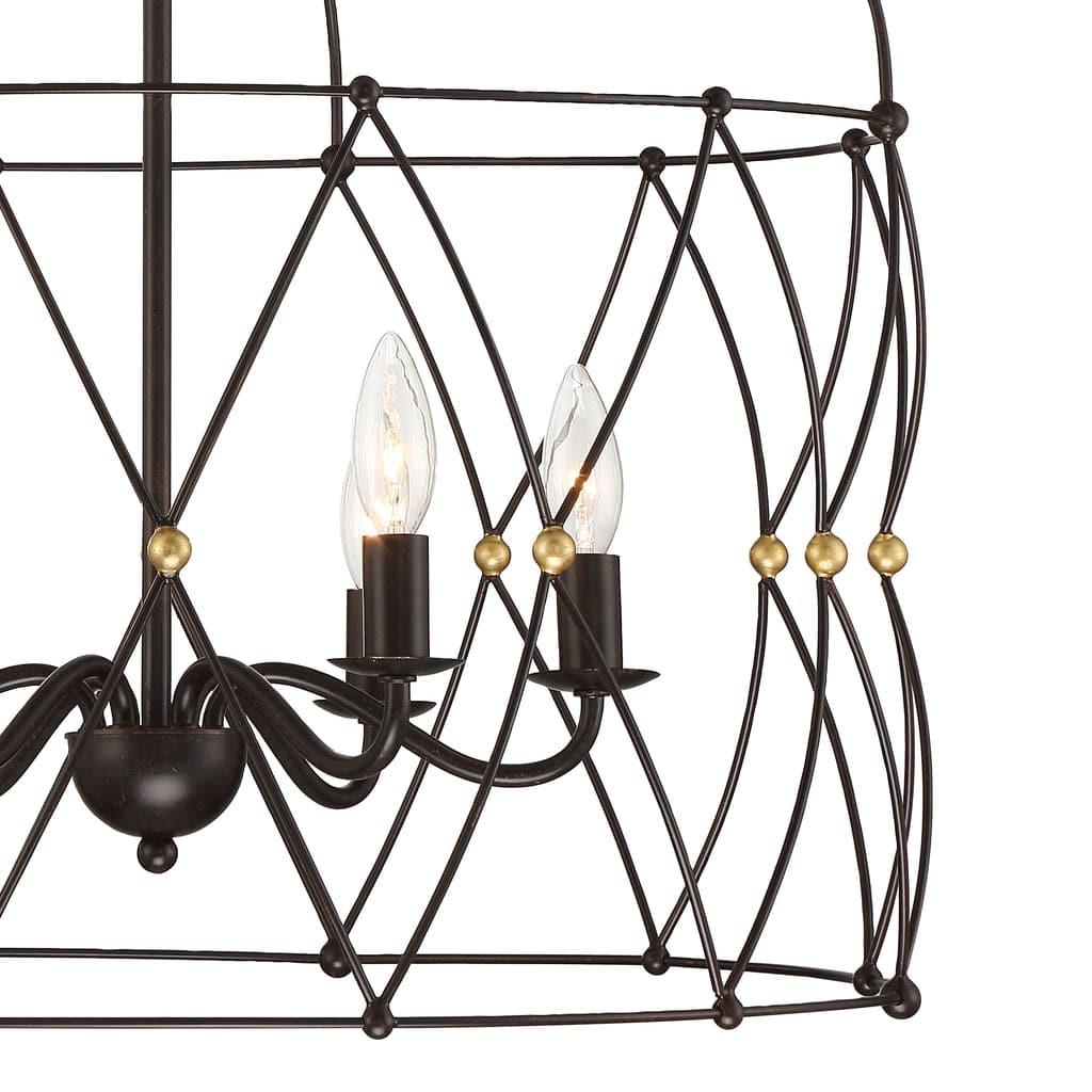 Zucca 6 Light Lantern-Crystorama Lighting Company-CRYSTO-ZUC-A9035-EB-GA-Pendants-4-France and Son