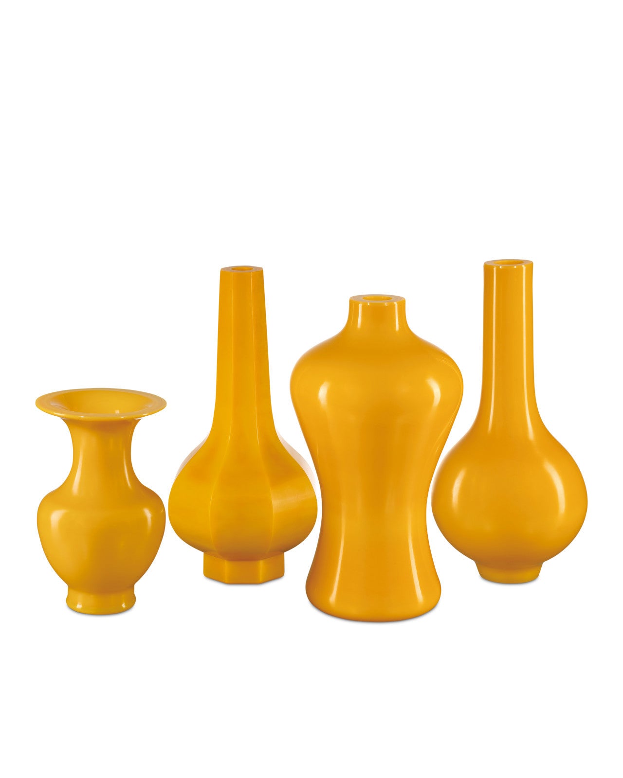 Imperial Yellow Peking Long Neck Vase