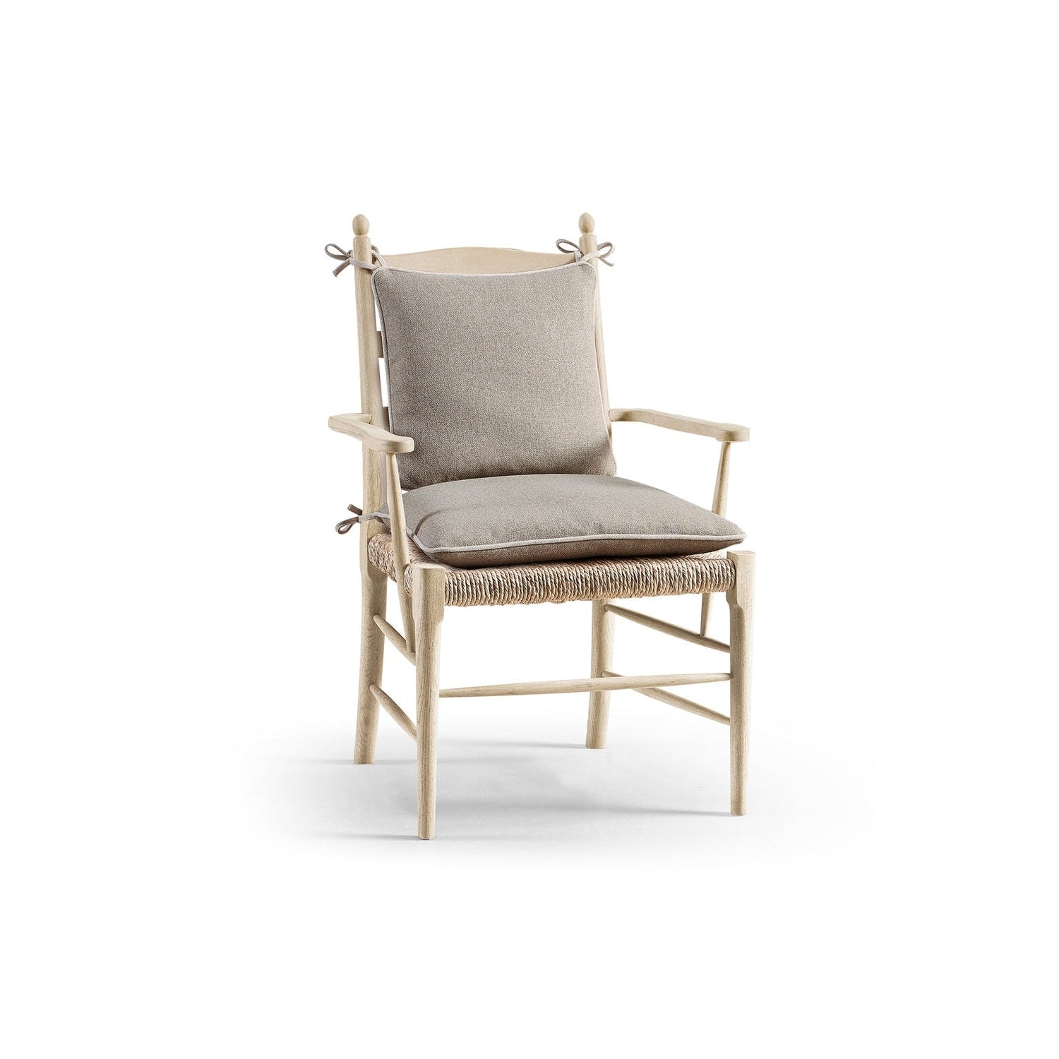 Doppler Ladder Back Arm Chair-Jonathan Charles-JCHARLES-003-2-000-BLW-Dining ChairsGrey - Natural-1-France and Son