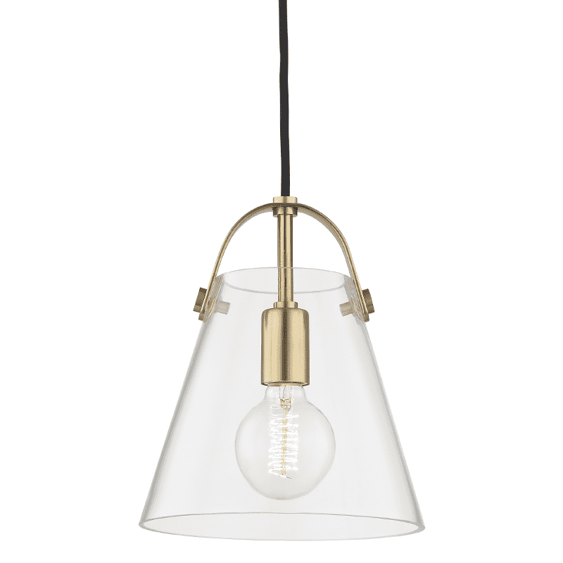 Karin 1 Light Small Pendant-Mitzi-HVL-H162701S-AGB-PendantsAged Brass-1-France and Son