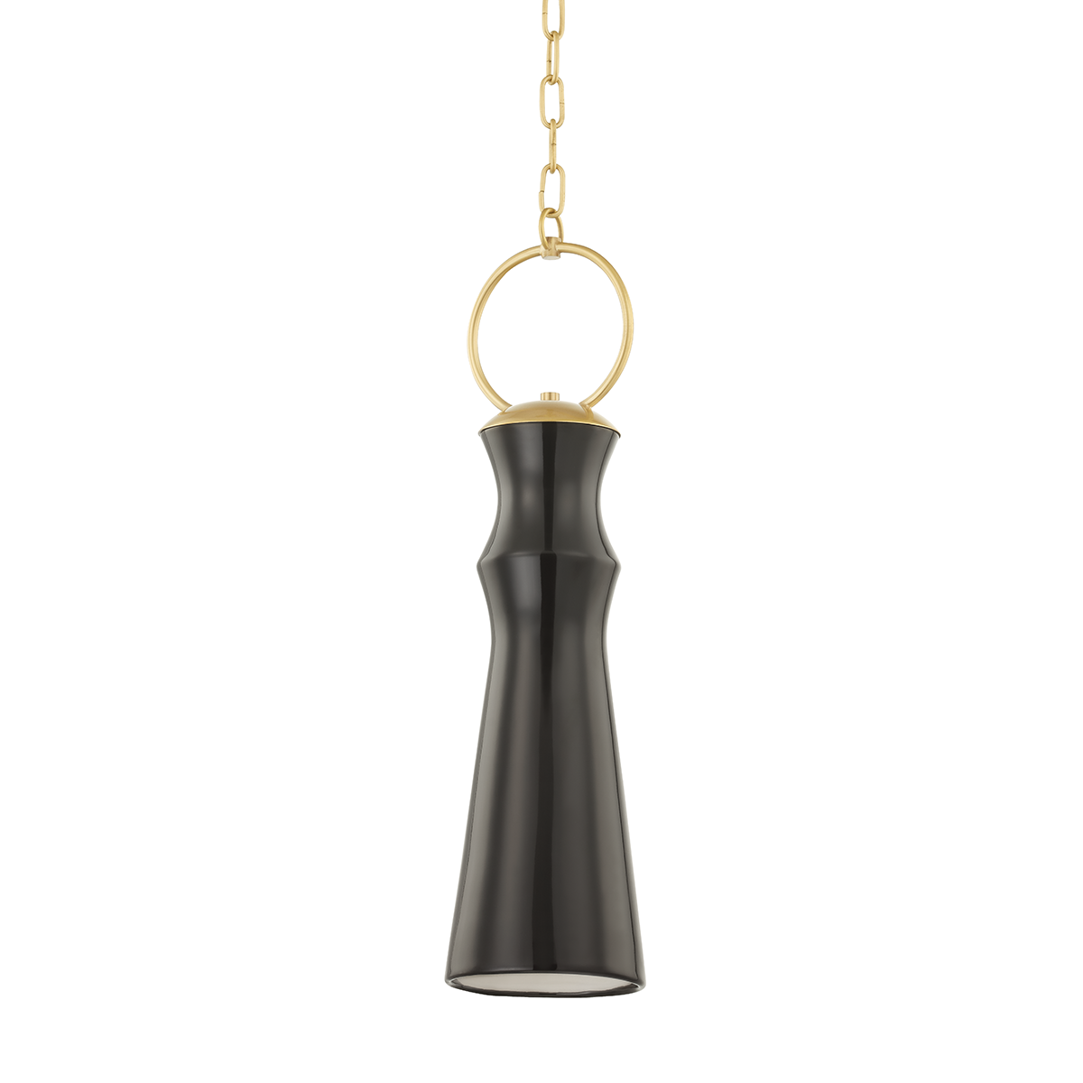 Borden 1 Light Pendant-Hudson Valley-HVL-2270-AGB/CGM-PendantsBlack-1-France and Son