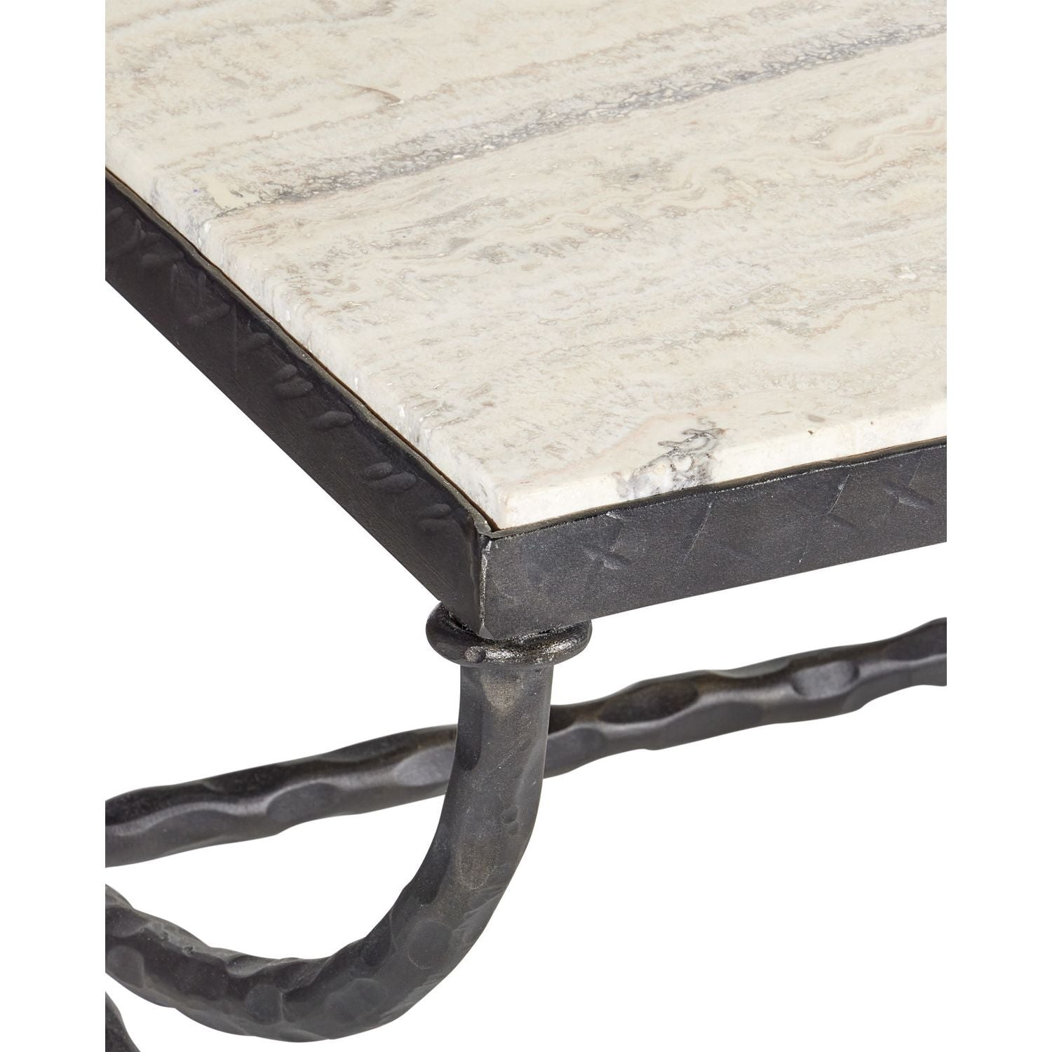 Agora White Travertine Cocktail Table