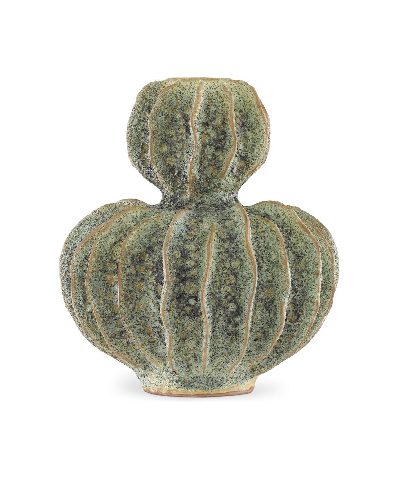 Sunken Boat Double Gourd Green Vase