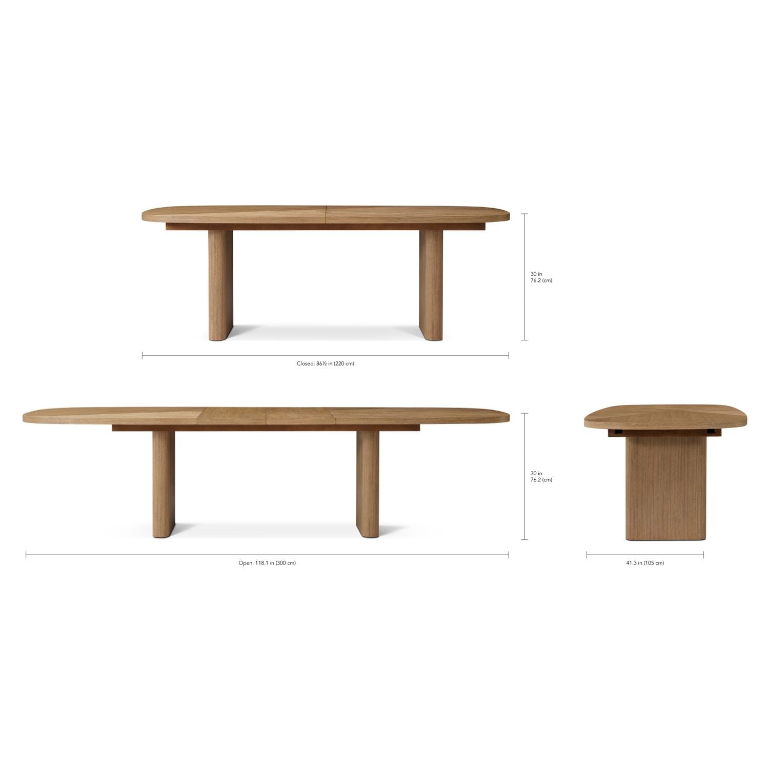 Paris Oval Extension Dining Table