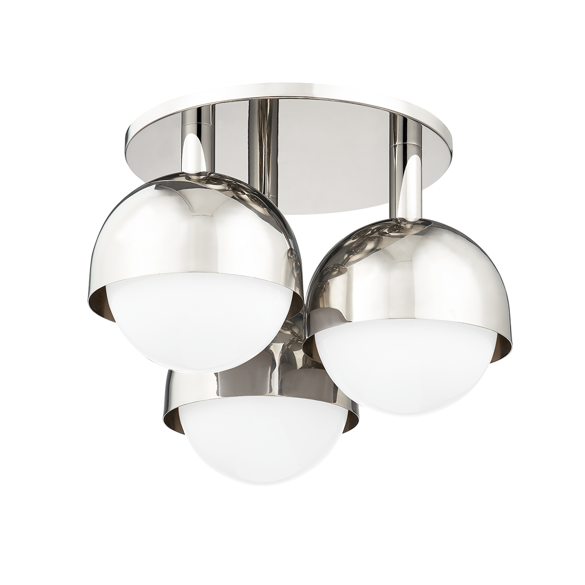 Foster - 3 Light Semi Flush-Hudson Valley-HVL-1203-PN-Flush MountsPolished Nickel-3-France and Son