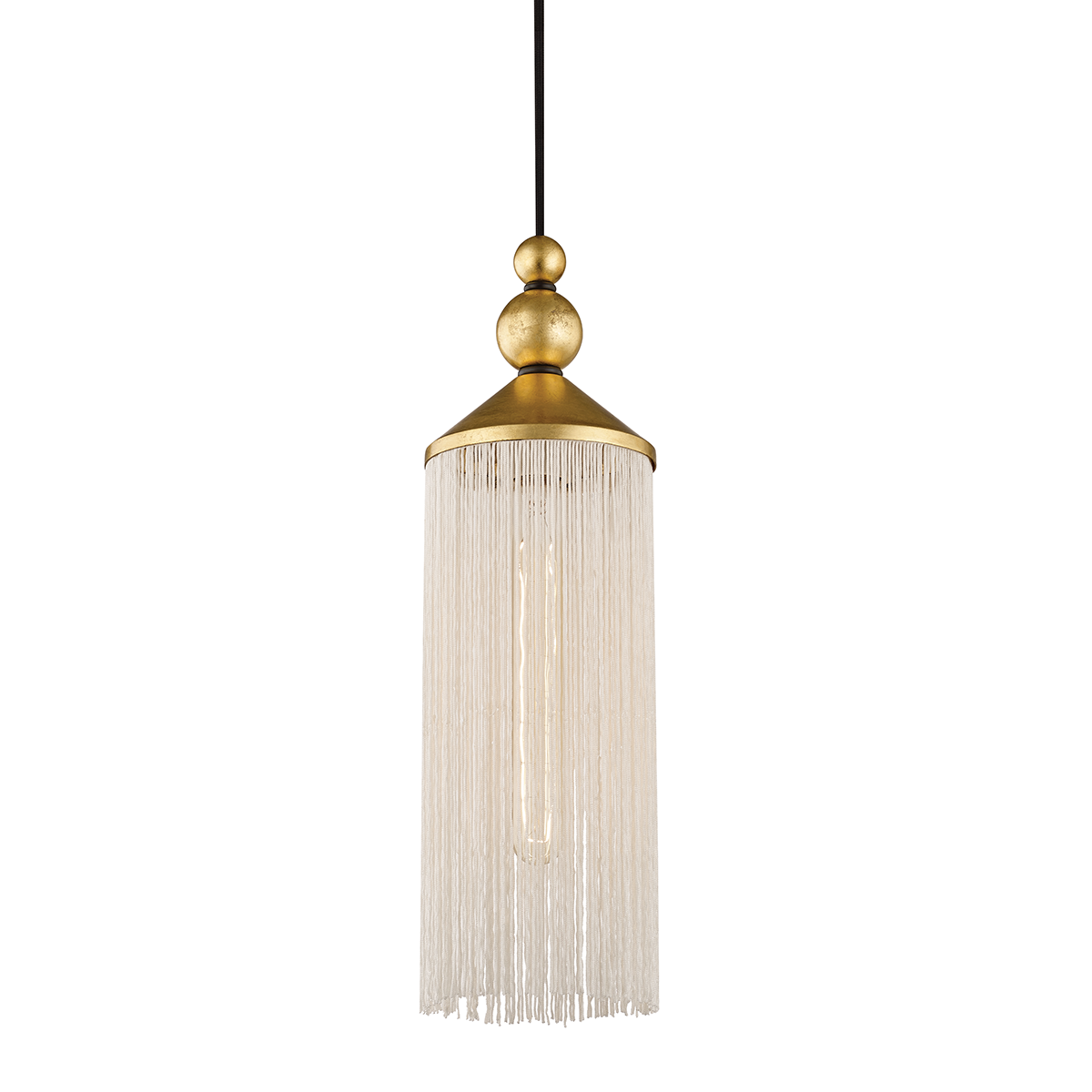 Scarlett 1 Light Pendant-Mitzi-HVL-H300701-GL/WH-PendantsGold Leaf / White-4-France and Son