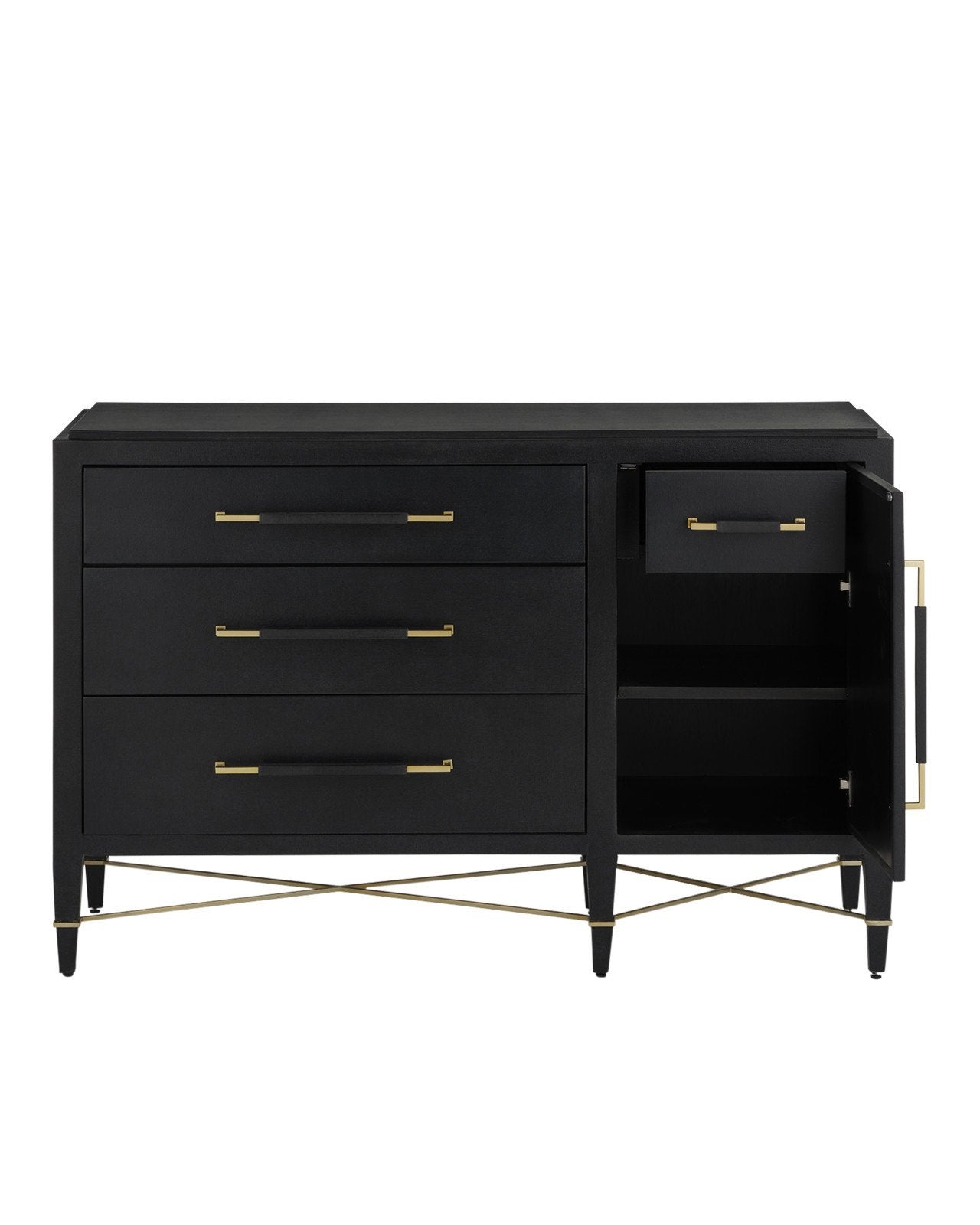 Verona Black Three-Drawer Chest