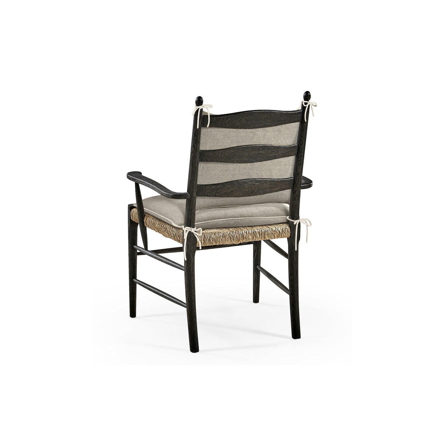 Doppler Ladder Back Arm Chair-Jonathan Charles-JCHARLES-003-2-000-BLW-Dining ChairsGrey - Natural-4-France and Son