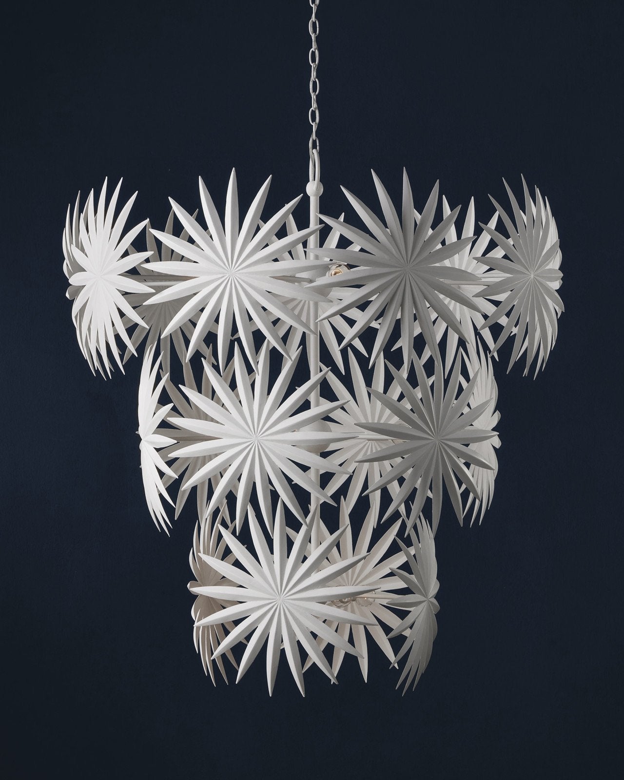 Bismarkia Large White Chandelier