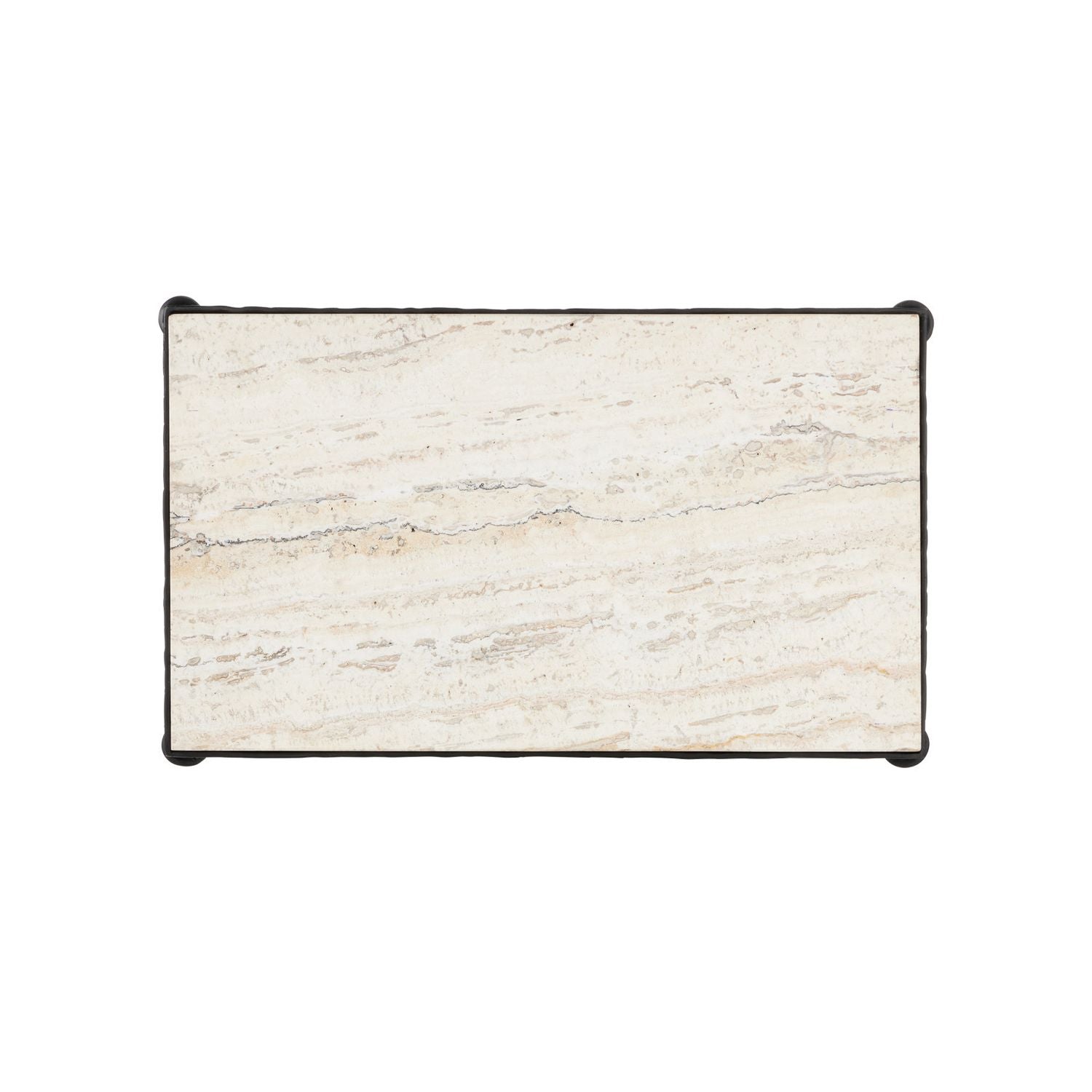 Agora White Travertine Side Table