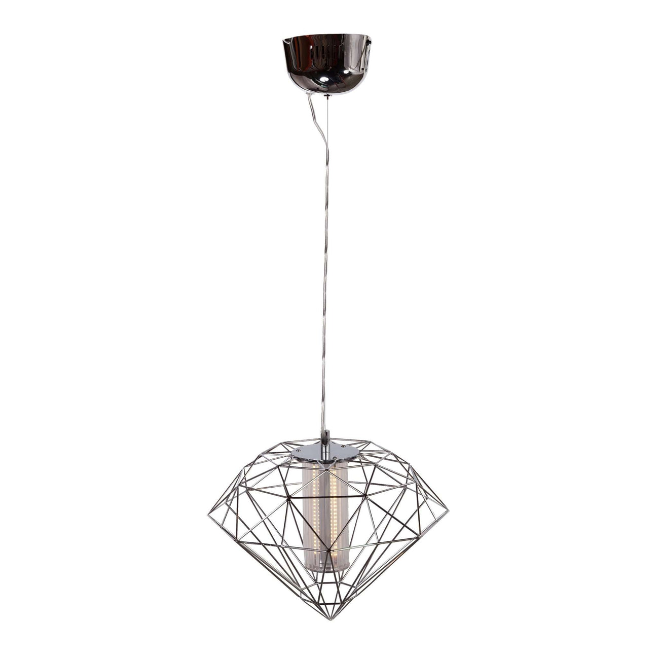 Modern Led Diamond Ceiling Lamp-France & Son-LM3803PCHR-Pendants-1-France and Son