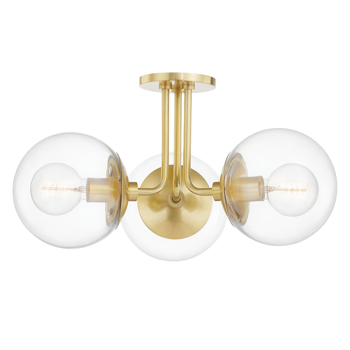 Meadow 3 Light Semi Flush-Mitzi-HVL-H503603-AGB-Flush MountsAged Brass-1-France and Son