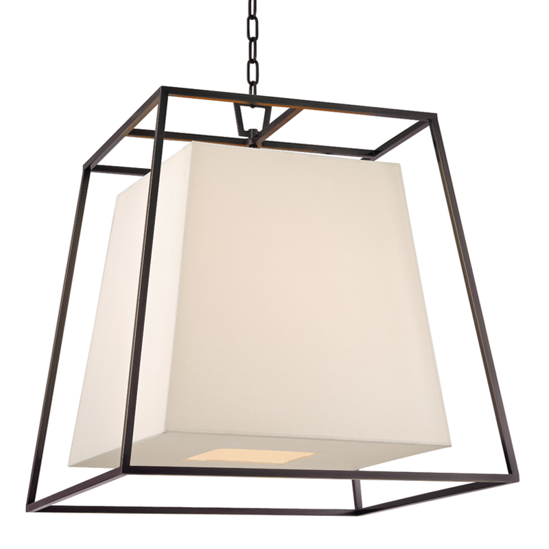 Kyle 6 Light Chandelier-Hudson Valley-HVL-6924-OB-WS-PendantsOld Bronze With White Shade-2-France and Son