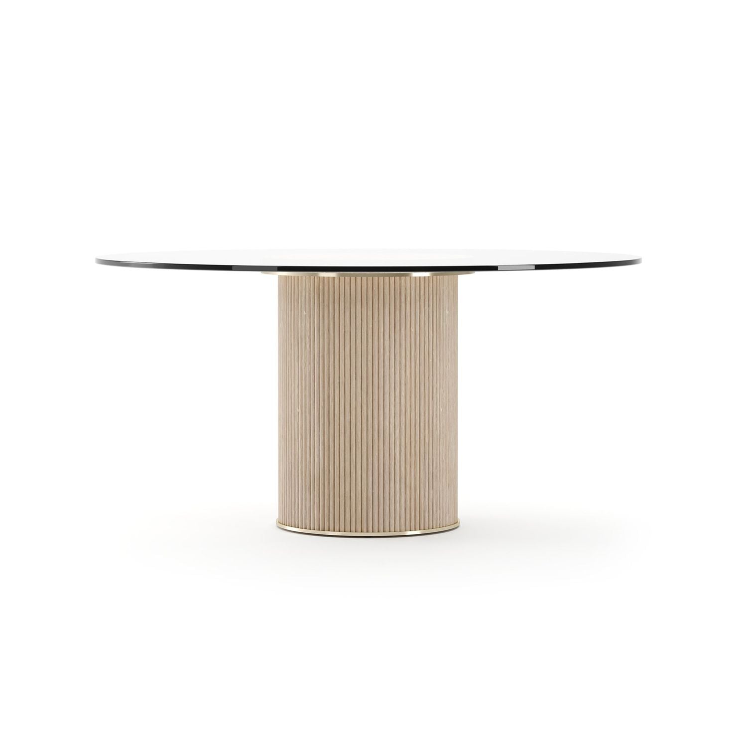 Rhythm Round Glass Top Dining Table 60