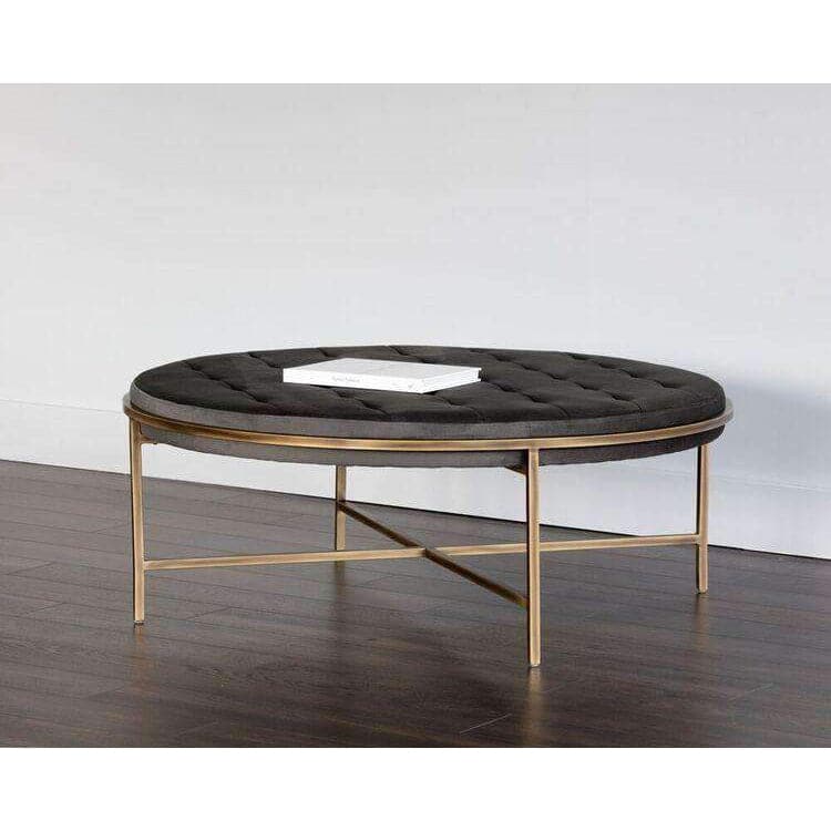 Ethel Ottoman - Round-Sunpan-STOCKR-SUNPAN-102773-Stools & OttomansPiccolo Prosecco-6-France and Son