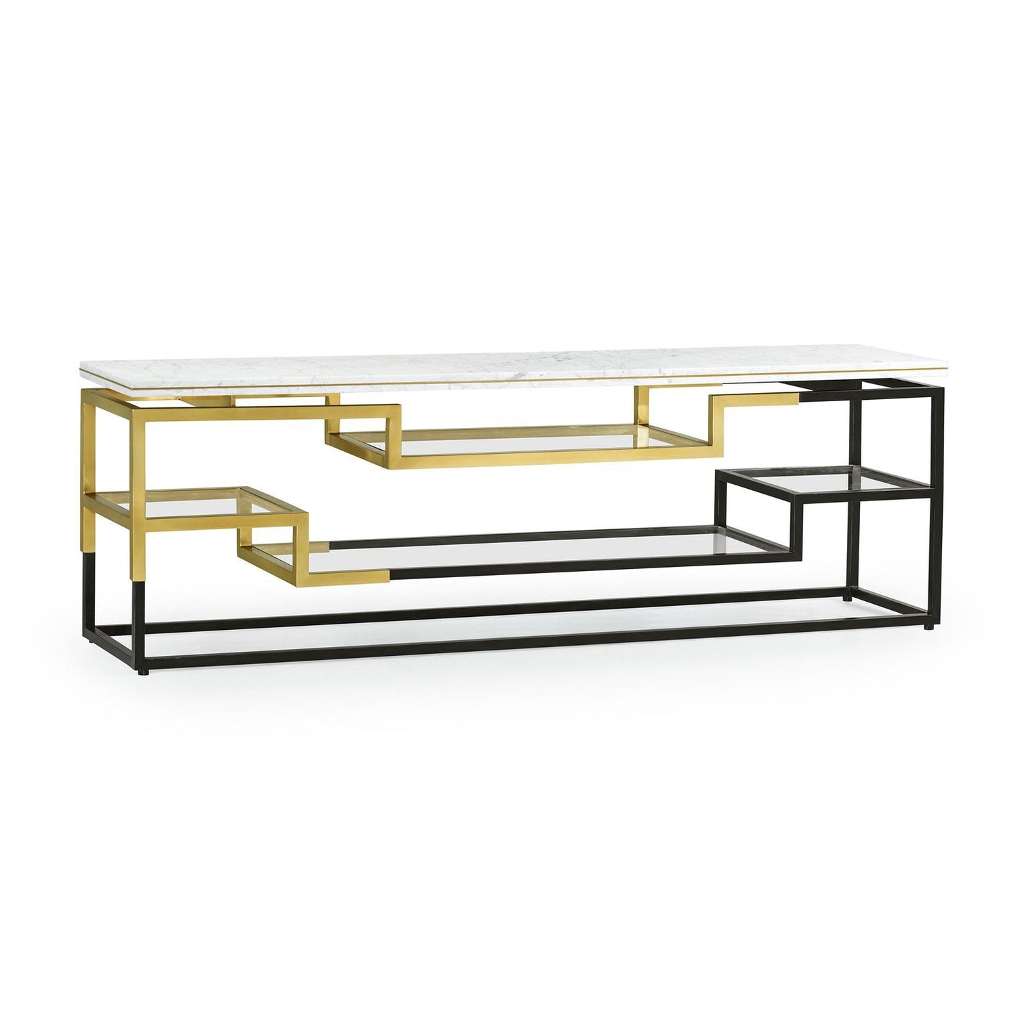 Fusion Bronze & Brass Console-Jonathan Charles-JCHARLES-500212-B-M025-Console TablesLow-6-France and Son