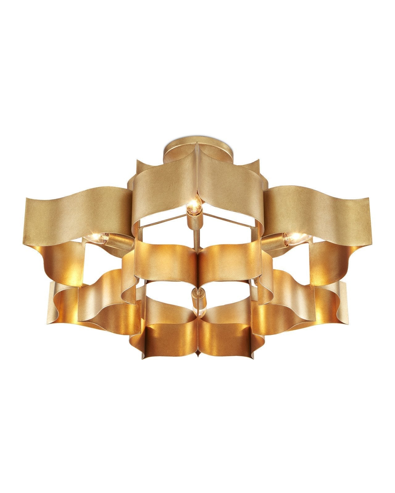 Grand Lotus Large Gold Chandelier