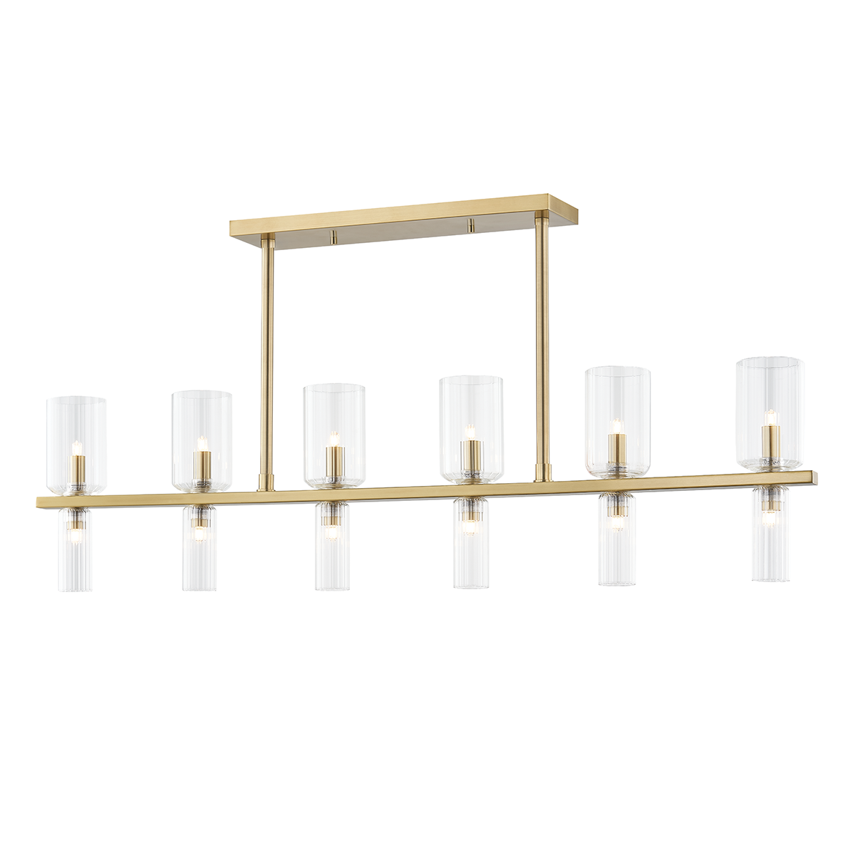 Tabitha 12 Light Linear Chandelier-Mitzi-HVL-H384912-AGB-ChandeliersAged Brass-1-France and Son