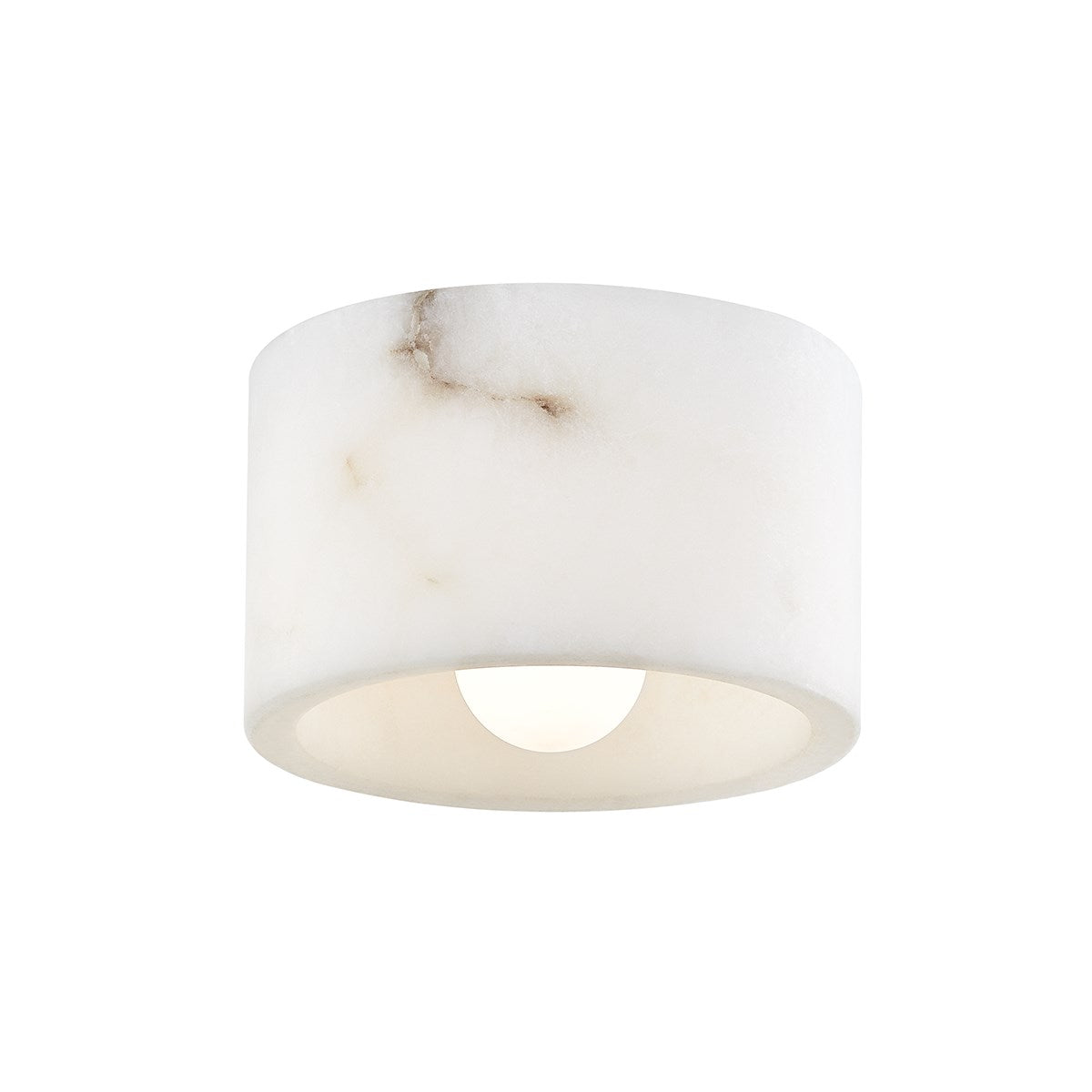 Loris Polished Nickel Flush Mount-Hudson Valley-HVL-4500-ALA-PN-Flush MountsWhite Alabaster-3-France and Son