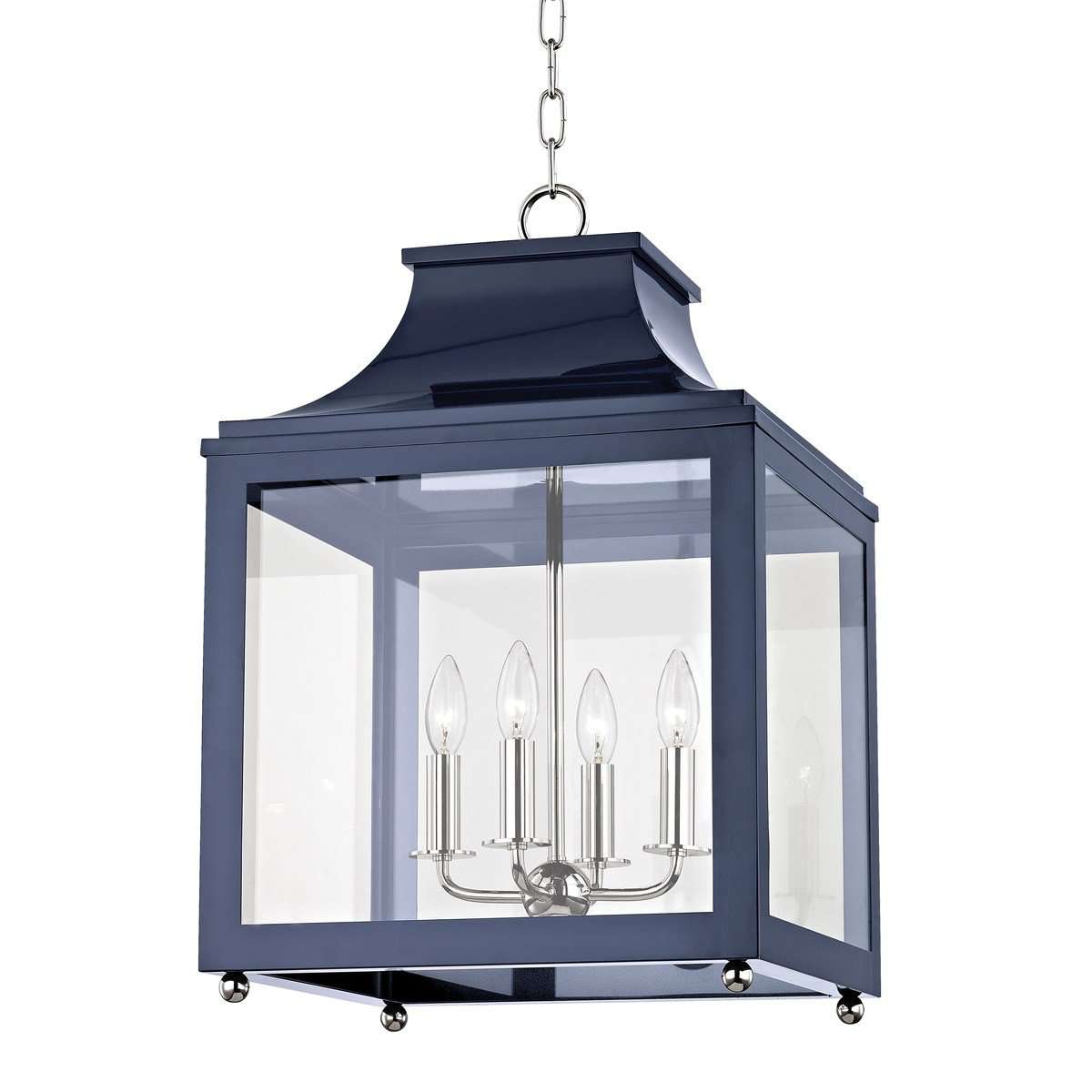 Leigh 4 Light Large Pendant-Mitzi-HVL-H259704L-PN/NVY-PendantsSilver/Navy-4-France and Son
